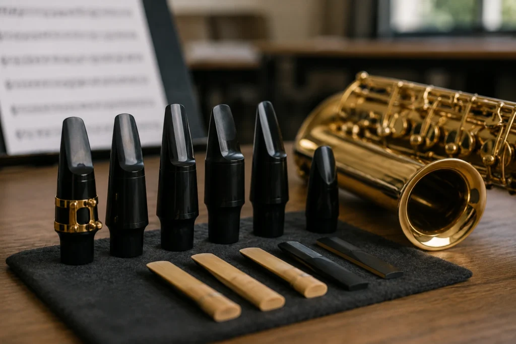 Como a boquilha influencia o som de instrumentos de sopro
