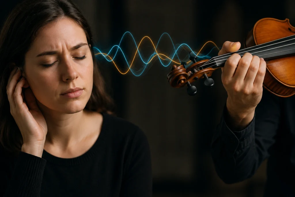 Como o ouvido percebe quando duas notas estão quase afinadas
