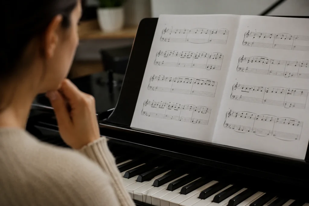 Como reconhecer quando uma frase musical termina em suspensão