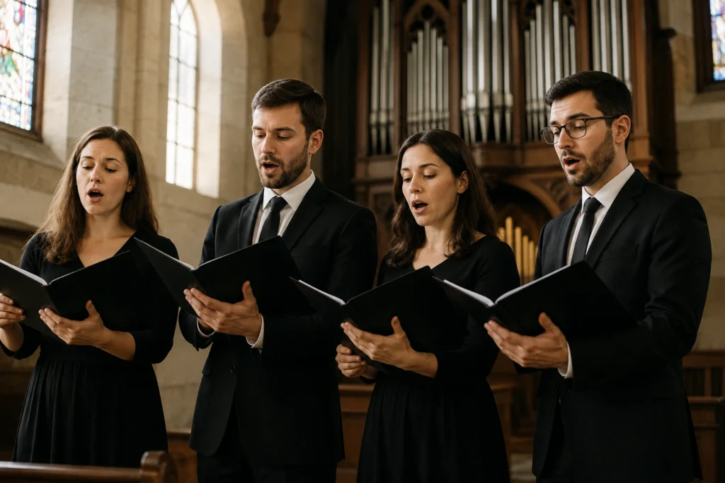 De onde vem a tradição de cantar em quatro vozes nos hinos cristãos