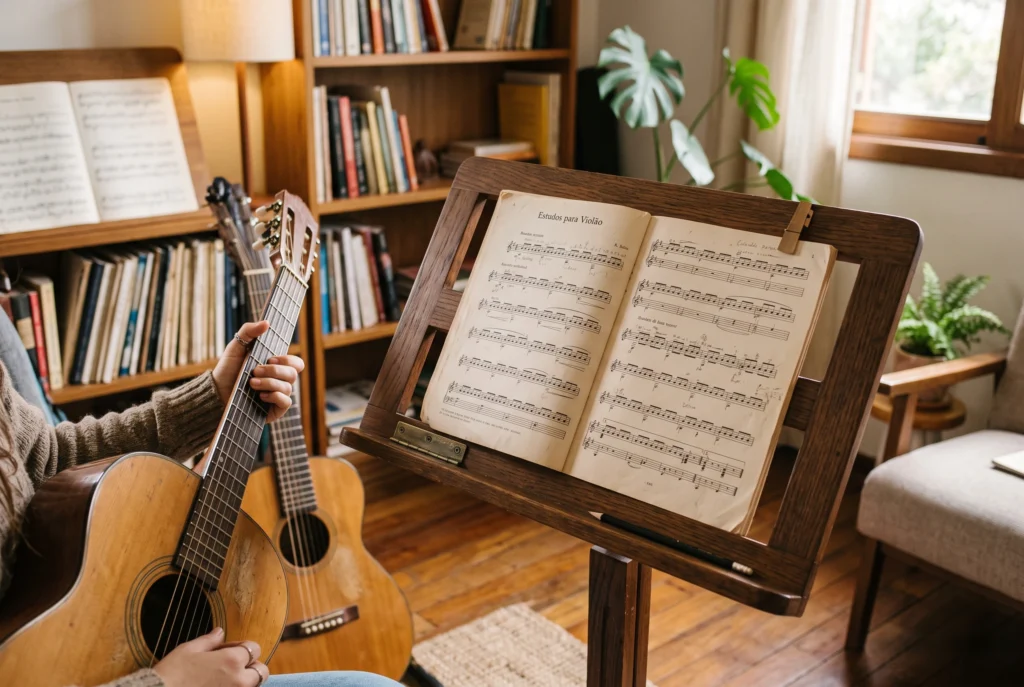 Estante de partitura: quais detalhes facilitam o estudo em casa