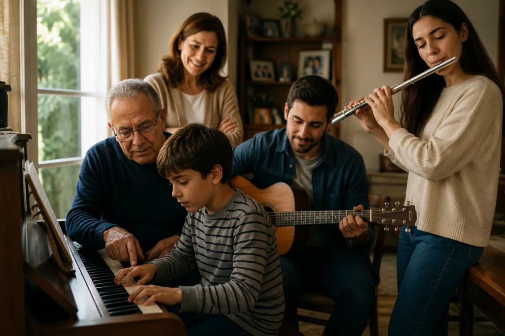 O papel das famílias na transmissão do aprendizado musical entre gerações