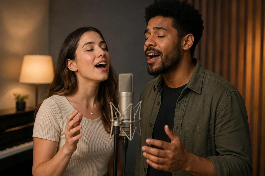 O que faz duas vozes diferentes soarem bem quando cantam juntas