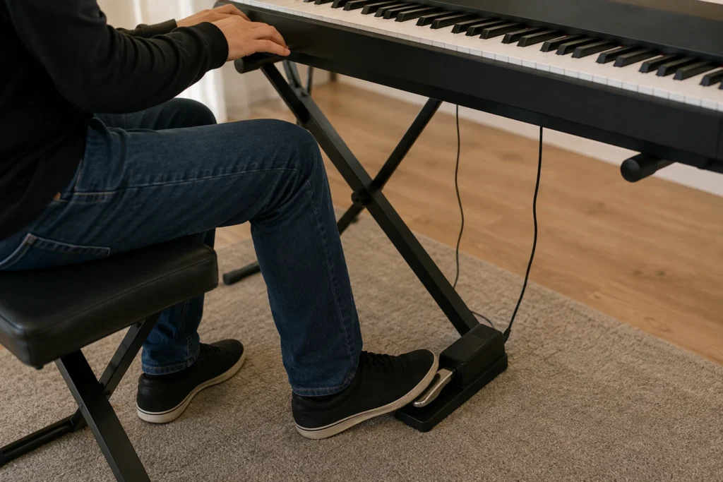 Pedal de sustain: quando ele ajuda e quando pode atrapalhar no teclado