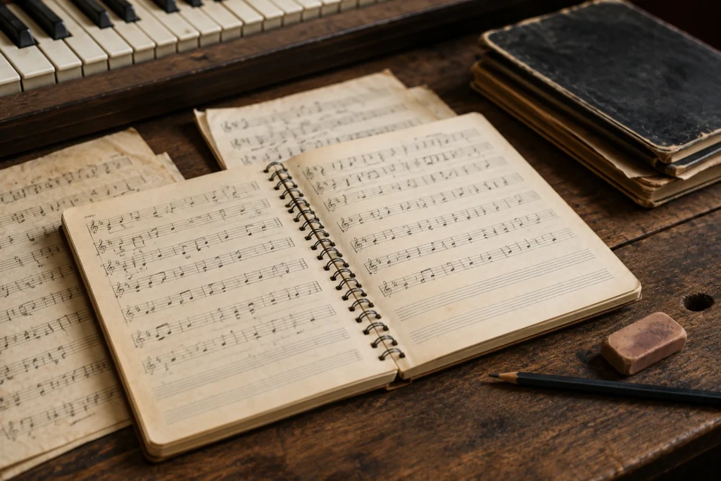 Por que cadernos de música eram tão comuns antes das cópias digitais