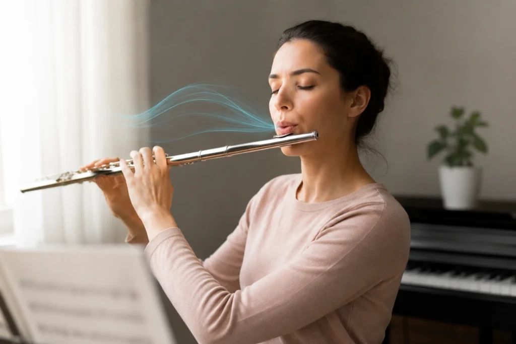 Por que respirar junto com a frase musical ajuda até quem toca instrumento