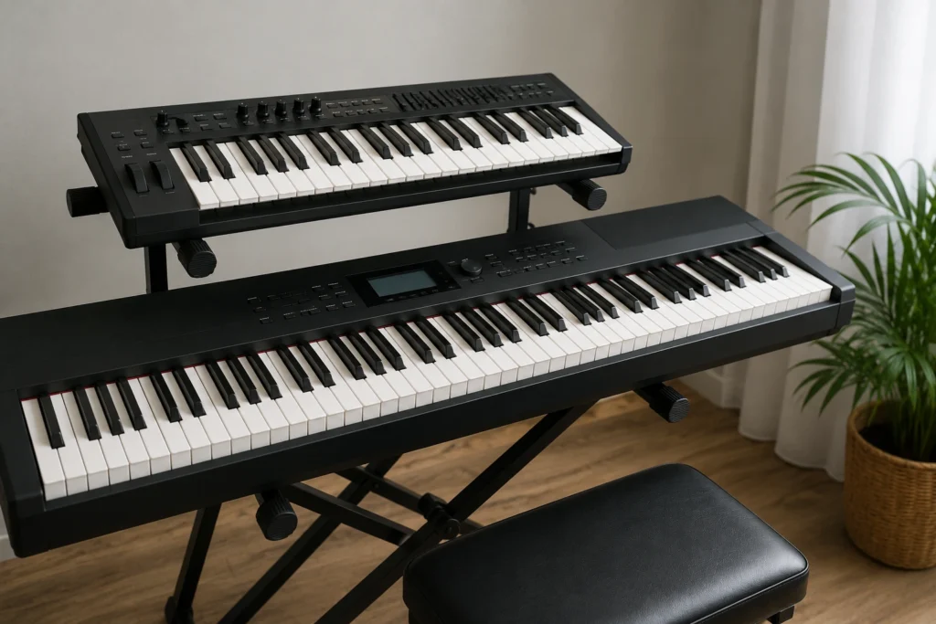 Teclado com 61 ou 88 teclas: o que muda para o estudo de hinos